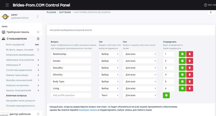 Setting up a Belloo user profile